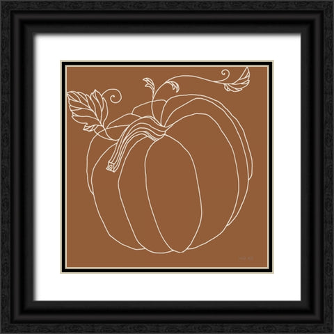 Simple Pumpkin I Black Ornate Wood Framed Art Print with Double Matting by Jacobs, Cindy