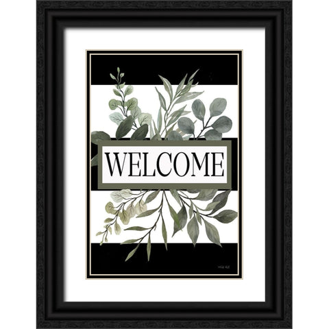 Welcome Black Ornate Wood Framed Art Print with Double Matting by Jacobs, Cindy