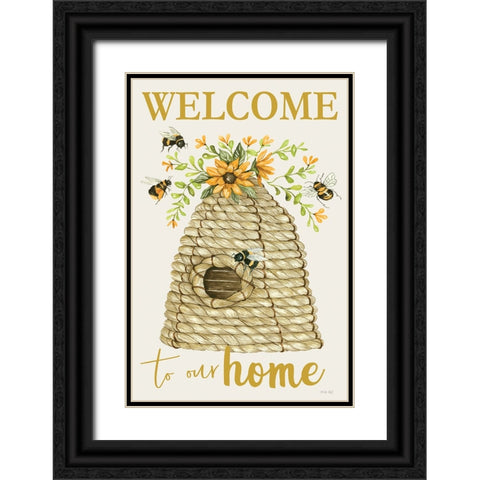 Welcome to Our Home Black Ornate Wood Framed Art Print with Double Matting by Jacobs, Cindy