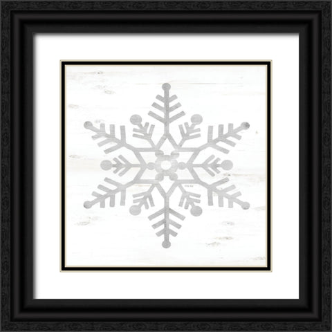 Snowflake Dreams IV     Black Ornate Wood Framed Art Print with Double Matting by Jacobs, Cindy