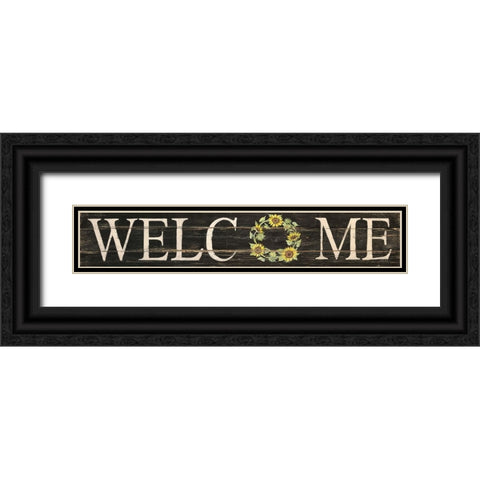 Welcome 1 Black Ornate Wood Framed Art Print with Double Matting by Jacobs, Cindy