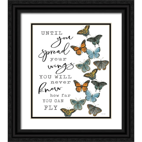 Spread your Wings Black Ornate Wood Framed Art Print with Double Matting by Jacobs, Cindy