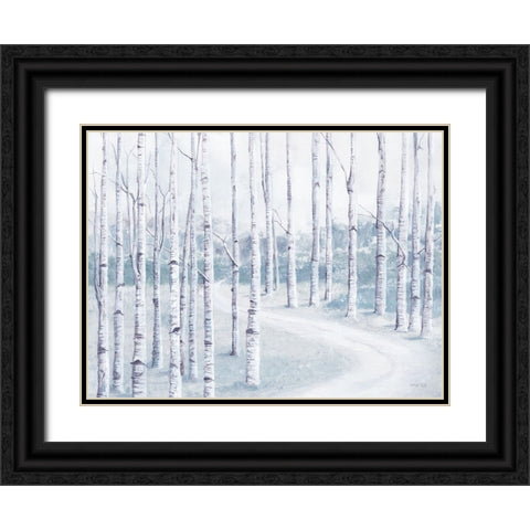 Peaceful Stroll Black Ornate Wood Framed Art Print with Double Matting by Jacobs, Cindy