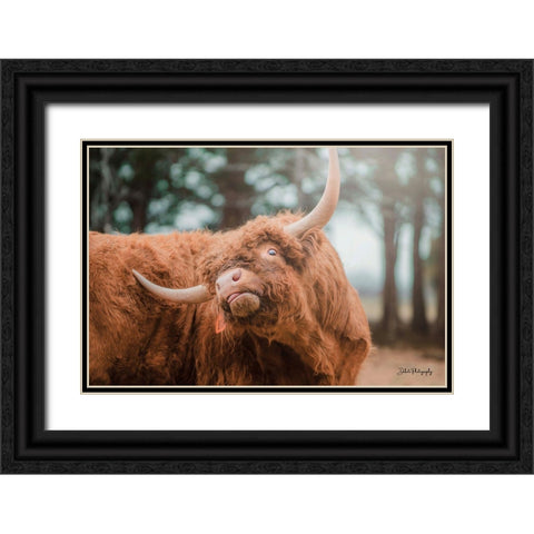 Highland Itch Black Ornate Wood Framed Art Print with Double Matting by Diener, Dakota