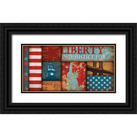 Liberty Black Ornate Wood Framed Art Print with Double Matting by Dee Dee