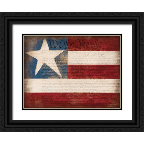 We the People Black Ornate Wood Framed Art Print with Double Matting by Dee Dee