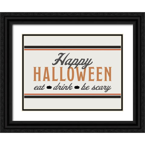 Eat, Drink, Be Scary Black Ornate Wood Framed Art Print with Double Matting by Dogwood Portfolio