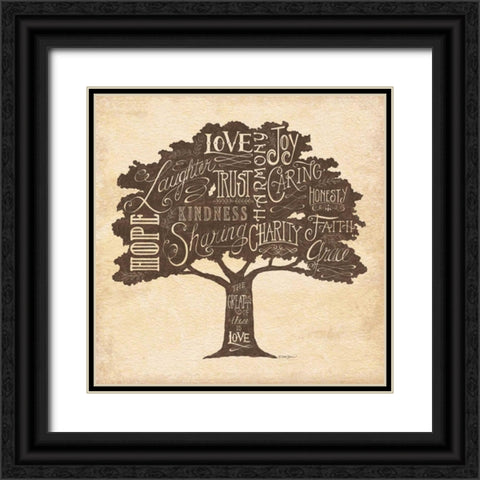 Family Attributes II Black Ornate Wood Framed Art Print with Double Matting by Strain, Deb