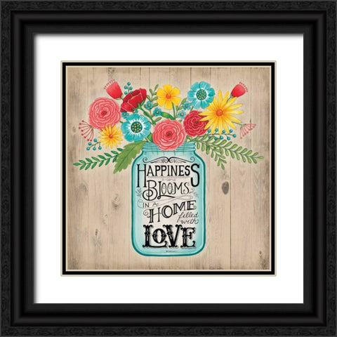 Home Filled with Love Black Ornate Wood Framed Art Print with Double Matting by Strain, Deb