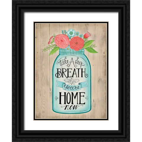 Youre Home Now Black Ornate Wood Framed Art Print with Double Matting by Strain, Deb