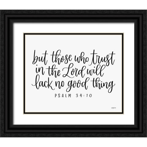 Trust in the Lord Black Ornate Wood Framed Art Print with Double Matting by Imperfect Dust