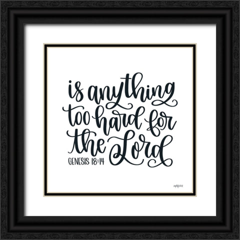 Is Anything to Hard Black Ornate Wood Framed Art Print with Double Matting by Imperfect Dust
