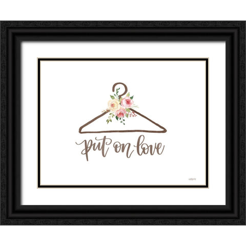 Put on Love Black Ornate Wood Framed Art Print with Double Matting by Imperfect Dust