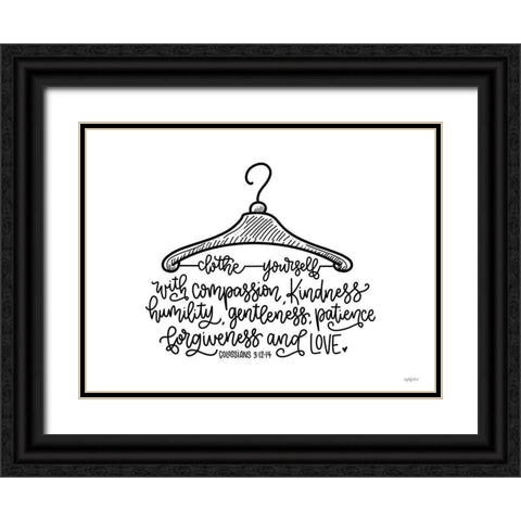 Clothe Yourself Black Ornate Wood Framed Art Print with Double Matting by Imperfect Dust