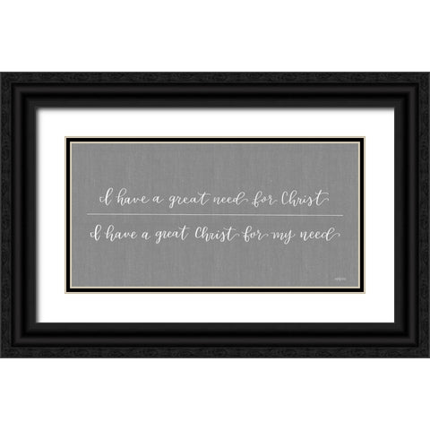 Great Need Black Ornate Wood Framed Art Print with Double Matting by Imperfect Dust