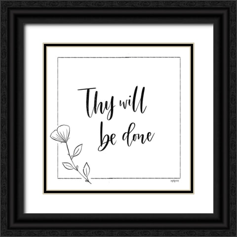 Thy Will Be Done Black Ornate Wood Framed Art Print with Double Matting by Imperfect Dust