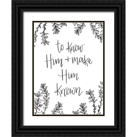 To Know Him Black Ornate Wood Framed Art Print with Double Matting by Imperfect Dust