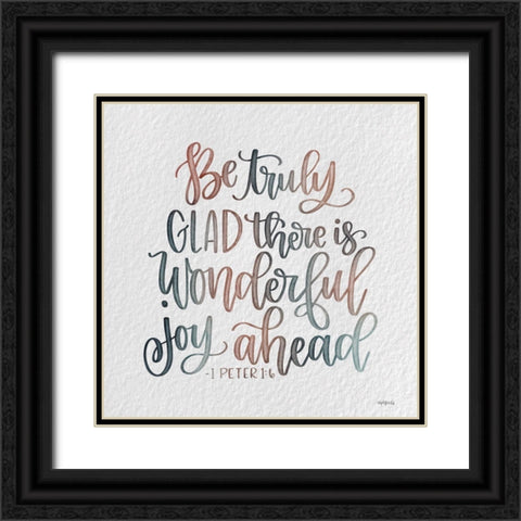 Wonderful Joy Ahead Black Ornate Wood Framed Art Print with Double Matting by Imperfect Dust