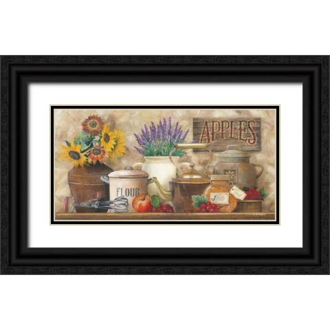 Antique Kitchen Black Ornate Wood Framed Art Print with Double Matting by Wargo, Ed