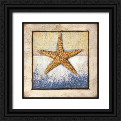 Starfish Black Ornate Wood Framed Art Print with Double Matting by Wargo, Ed