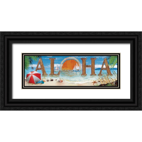 Aloha Black Ornate Wood Framed Art Print with Double Matting by Wargo, Ed