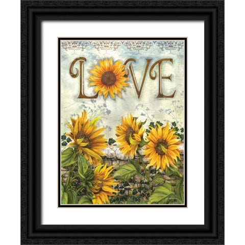Love Black Ornate Wood Framed Art Print with Double Matting by Wargo, Ed