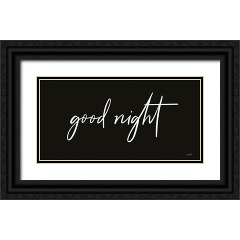 Good Night Black Ornate Wood Framed Art Print with Double Matting by House Fenway