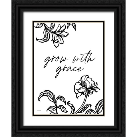 Grow with Grace Black Ornate Wood Framed Art Print with Double Matting by House Fenway