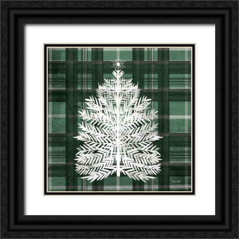 Flannel Evergreen Black Ornate Wood Framed Art Print with Double Matting by House Fenway
