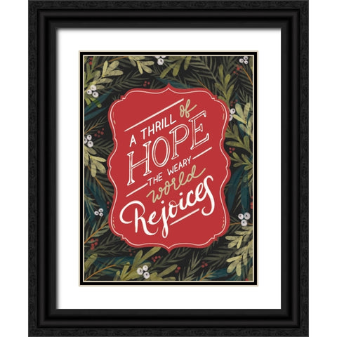 A Thrill of Hope Black Ornate Wood Framed Art Print with Double Matting by House Fenway