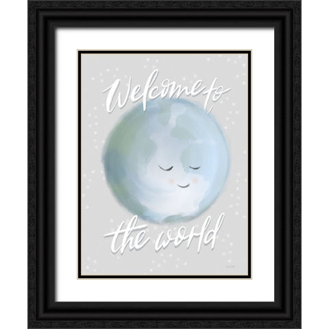 Welcome to the World Black Ornate Wood Framed Art Print with Double Matting by House Fenway