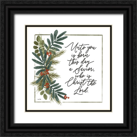 Holly Green Unto You Black Ornate Wood Framed Art Print with Double Matting by House Fenway