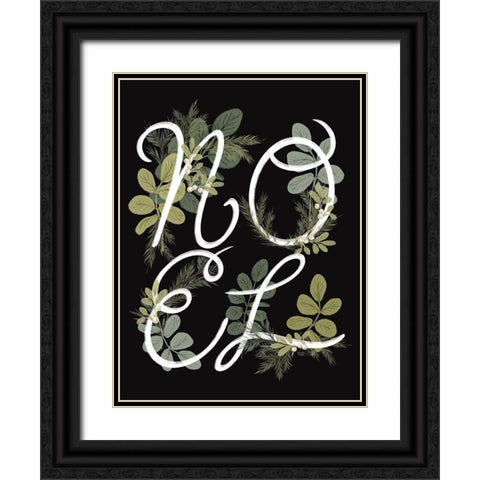 Noel Black Ornate Wood Framed Art Print with Double Matting by House Fenway