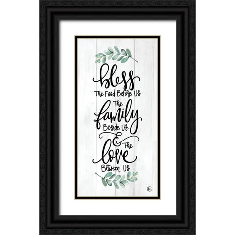 Dinner Blessing  Black Ornate Wood Framed Art Print with Double Matting by Fearfully Made Creations