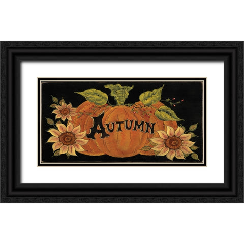 Pumpkin Spice Black Ornate Wood Framed Art Print with Double Matting by Hilliker, Lisa