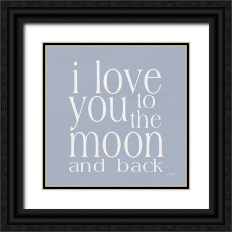 I Love You to the Moon Black Ornate Wood Framed Art Print with Double Matting by Jaxn Blvd.