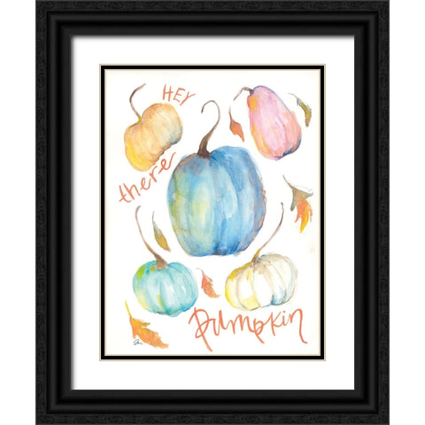 Hey There Pumpkin Black Ornate Wood Framed Art Print with Double Matting by Mingo, Jessica