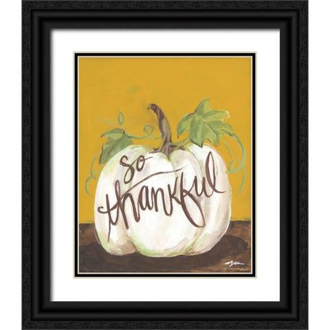So Thankful Black Ornate Wood Framed Art Print with Double Matting by Mingo, Jessica