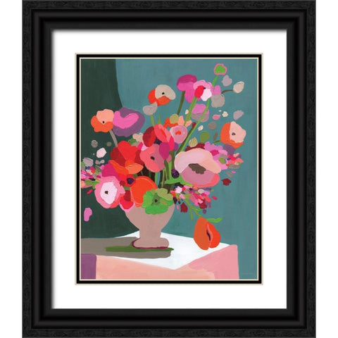 Slice of Orange    Black Ornate Wood Framed Art Print with Double Matting by Kamdon Kreations