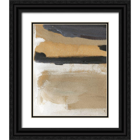 Wave Black Ornate Wood Framed Art Print with Double Matting by Kamdon Kreations