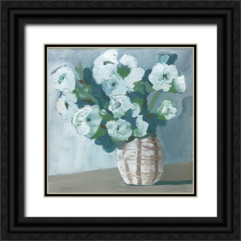 Organic Patterns Black Ornate Wood Framed Art Print with Double Matting by Kamdon Kreations