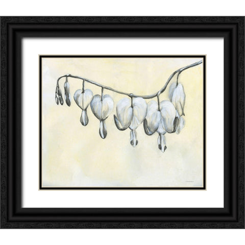 Bleeding Heart Black Ornate Wood Framed Art Print with Double Matting by Kamdon Kreations