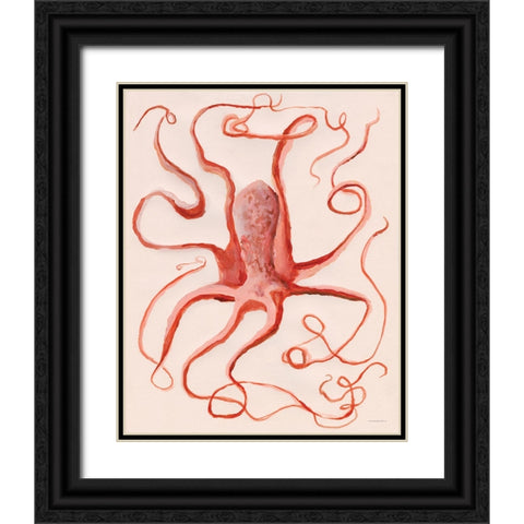 Tangled Black Ornate Wood Framed Art Print with Double Matting by Kamdon Kreations