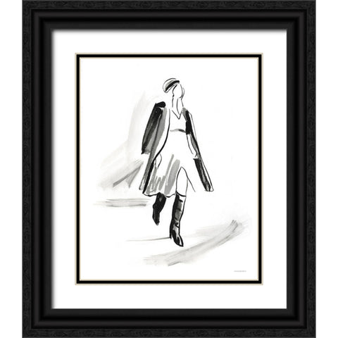 Overcoat Black Ornate Wood Framed Art Print with Double Matting by Kamdon Kreations
