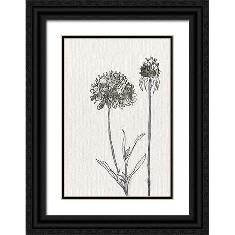 A Little to the Right Black Ornate Wood Framed Art Print with Double Matting by Kamdon Kreations