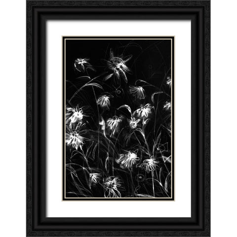Beauty in the Darkness Black Ornate Wood Framed Art Print with Double Matting by Kamdon Kreations