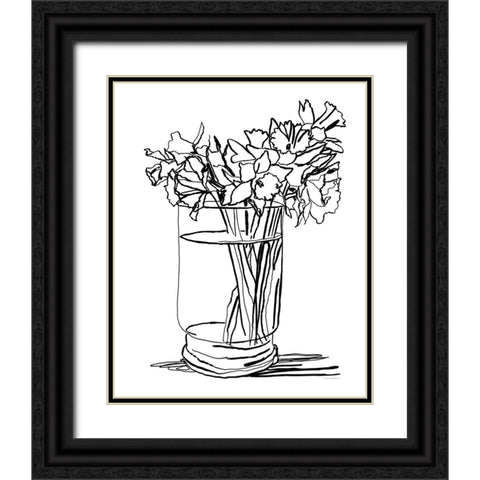 A Little One Sided Black Ornate Wood Framed Art Print with Double Matting by Kamdon Kreations
