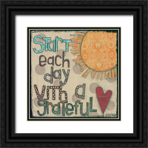 Start Each Day Black Ornate Wood Framed Art Print with Double Matting by Larson, Lisa