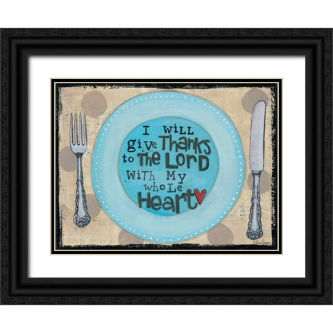 My Whole Heart Black Ornate Wood Framed Art Print with Double Matting by Larson, Lisa
