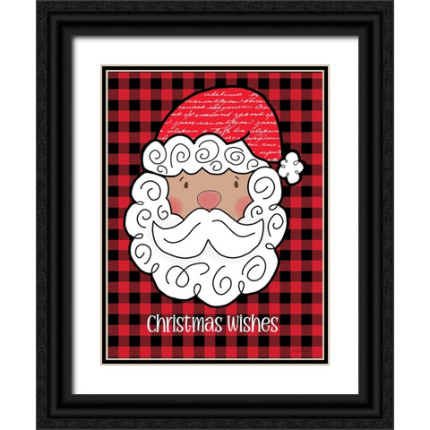 Christmas Wishes Black Ornate Wood Framed Art Print with Double Matting by Larson, Lisa
